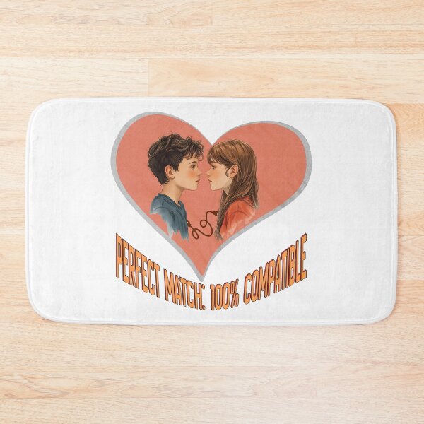 Item preview, Perfect Match – 100% Compatible / Cute Tech Love Illustration designed and sold by TestudoDesign.