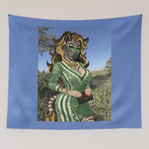 Item preview, Complicated Green Pattern Dress Zebra designed and sold by KlakkDrawsStuff.