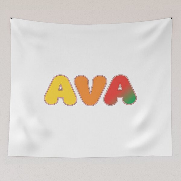 Item preview, ❤️ Ava Personalized Name Wavy Retro Shirt, Coffee Mug, Sticker Gift designed and sold by HelixPedia.