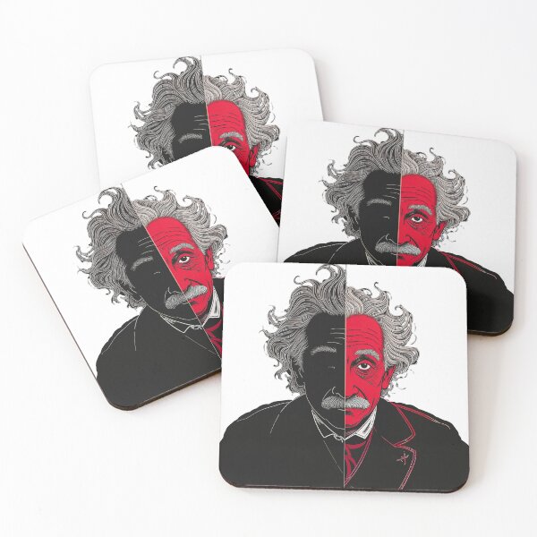 Item preview, Split Mind of Genius – Black & Red Abstract Einstein  designed and sold by Dark-Circuit-Haven.