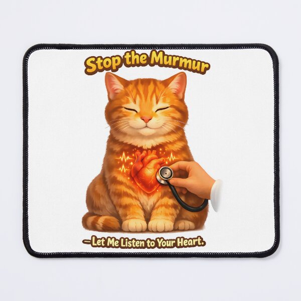 Item preview, Stop the Murmur – Veterinary Cardiology Cat Design designed and sold by Bettybee00.