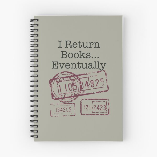 Item preview, I Return Books Eventually Retro Library Date Stamp Art designed and sold by SplashTastic.