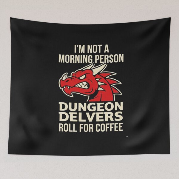 Item preview, fantasy humour  dragon artwork dice rolling joke designed and sold by  Mudikeys.