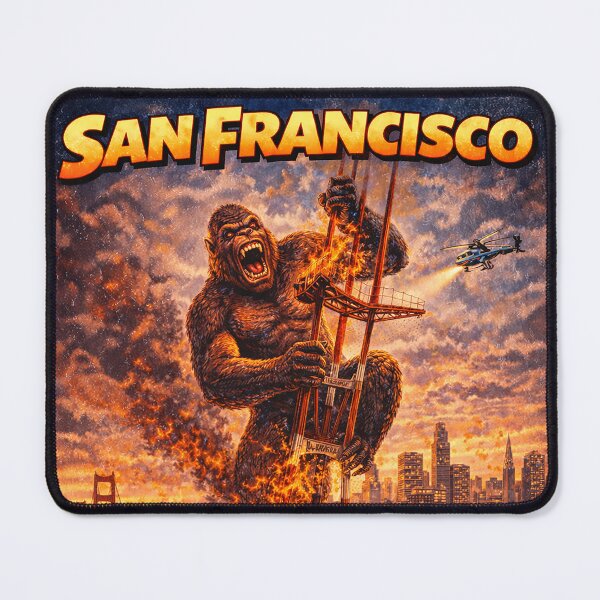 Item preview, Giant Ape Takes Over San Francisco, CA designed and sold by PIXEL POP DESIGNS - Beyond the Norm!.