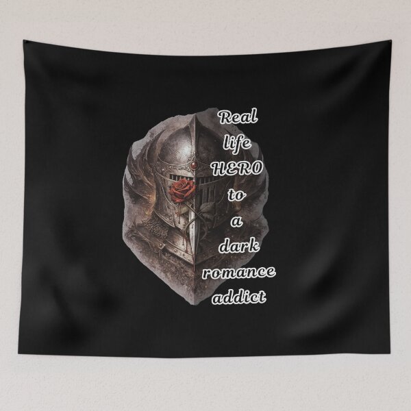 Item preview, Support for Dark Romance addict, Knight Helm with Red Rose – Dark Gothic Romance Medieval Art designed and sold by DarkRomanceMom.