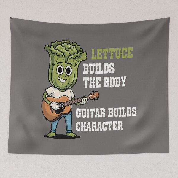 Item preview, Lettuce Playing the Guitar - National Guitar Day designed and sold by Art-Arcade6.