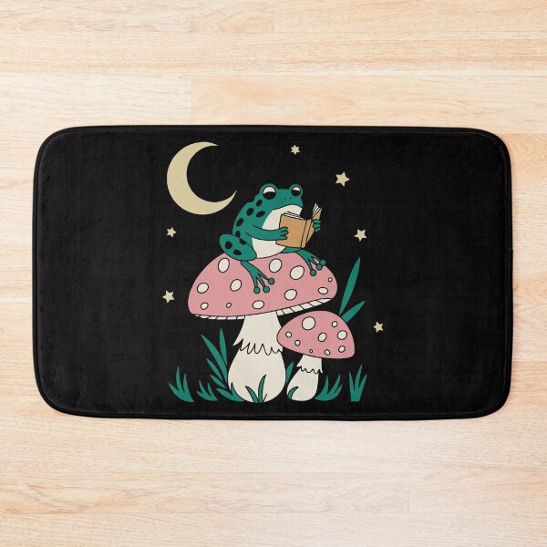 Item preview, Frog reading on a mushroom under the moon designed and sold by Faissal Thomass.