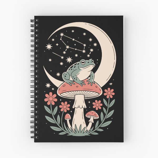 Item preview, Frog sitting on a mushroom under a crescent moon and stars designed and sold by Faissal Thomass.