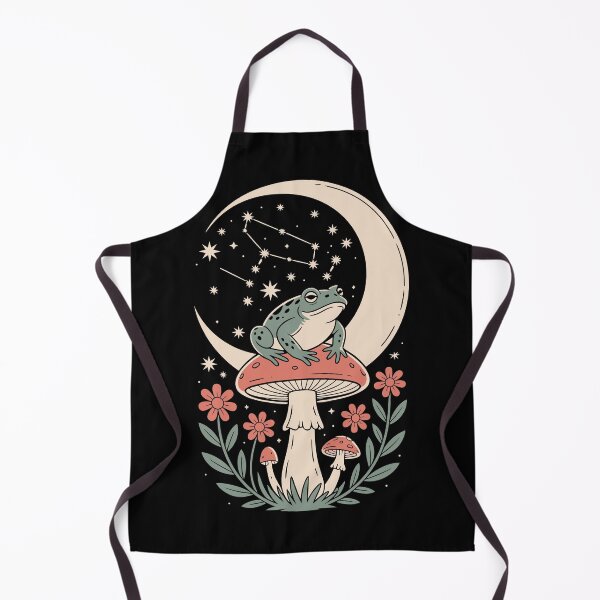 Item preview, Frog sitting on a mushroom under a crescent moon and stars designed and sold by Faissal Thomass.