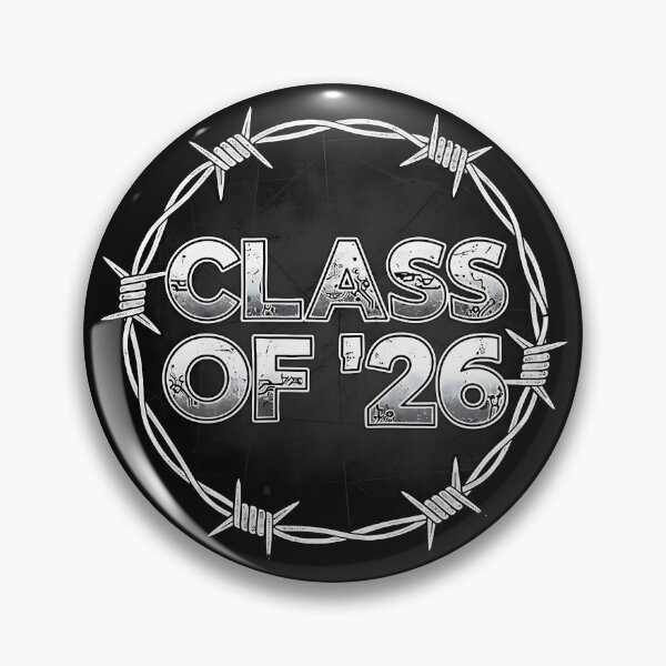 Item preview, Edgy Barbed Wire Grunge Class of 2026 designed and sold by Silent Watch Threads..