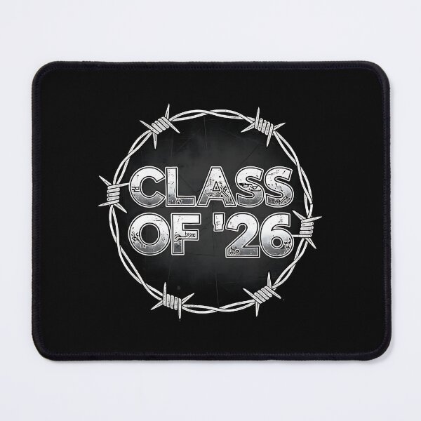 Item preview, Edgy Barbed Wire Grunge Class of 2026 designed and sold by Silent Watch Threads..