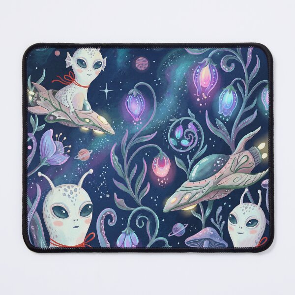 Item preview, Cute Alien Friends Bioluminescent Space Garden designed and sold by zzz888.