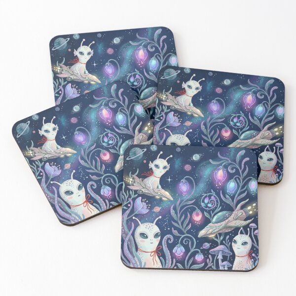 Item preview, Cute Alien Friends Bioluminescent Space Garden designed and sold by zzz888.