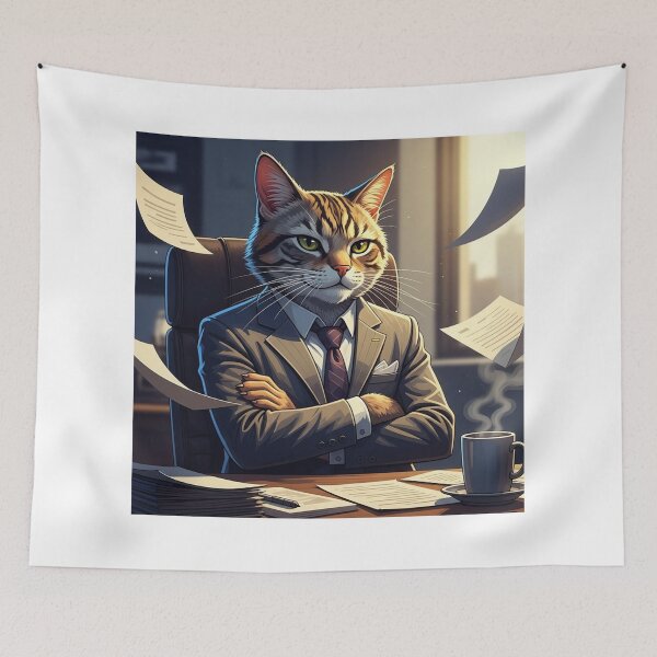 Item preview, Gato Jefe No Pide Permiso designed and sold by PetJoyPrintsCO.
