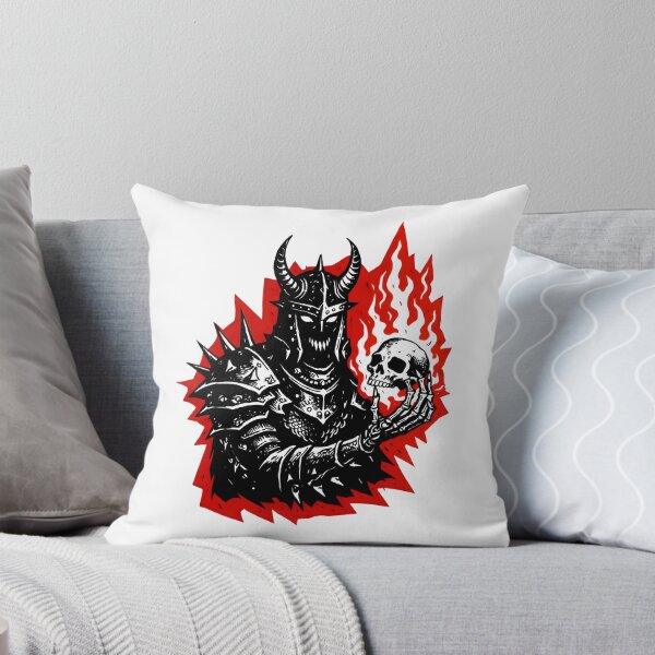 Item preview, Dark Knight Holding Flaming Skull | Gothic Fantasy Art designed and sold by Senkov.