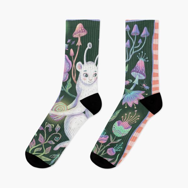 Item preview, Whimsical Alien Lemur Magic Mushroom Cosmic Forest designed and sold by zzz888.