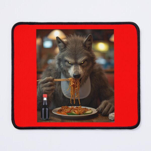 Item preview, Werewolf Eating Chinese Food designed and sold by AMERICANCHEEZ.