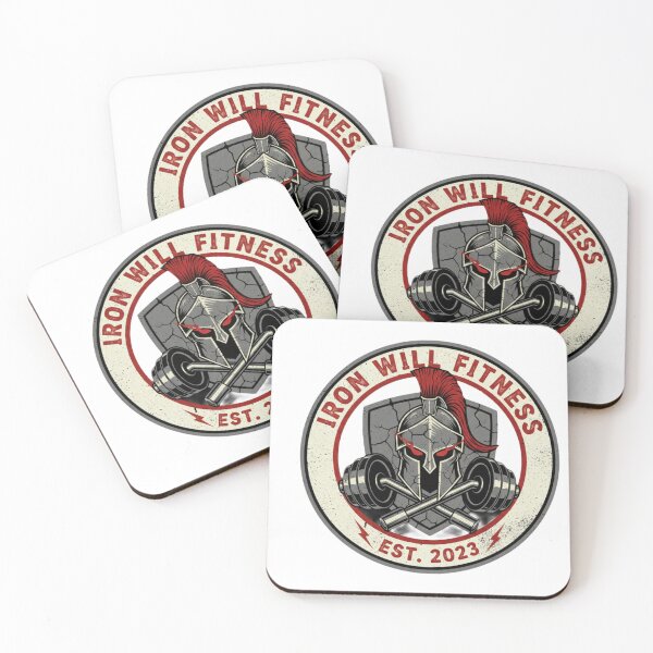 Item preview, Spartan helmet with dumbbells for Iron Will Fitness. designed and sold by Rebel-Youth.