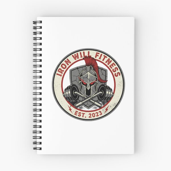 Item preview, Spartan helmet with dumbbells for Iron Will Fitness. designed and sold by Rebel-Youth.