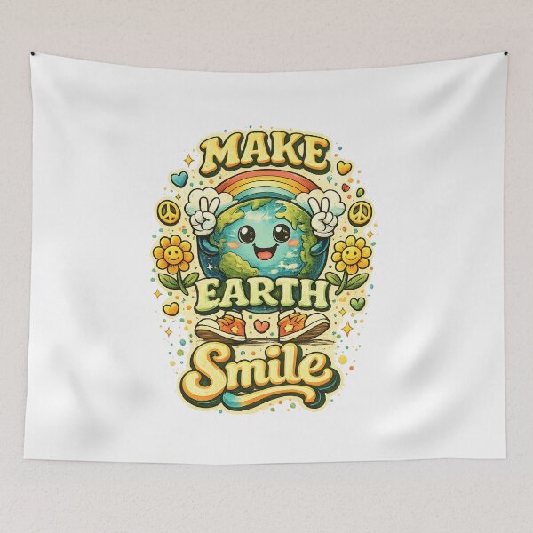 Item preview, Make Earth Smile – Cute Unisex Art designed and sold by HiteshArt111.