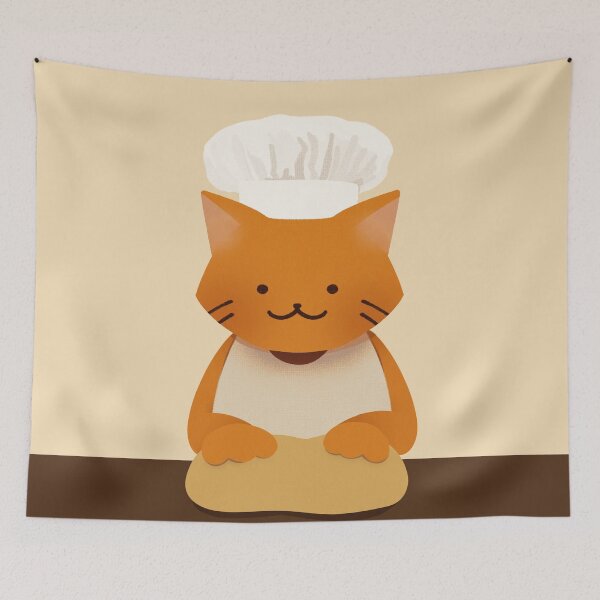 Item preview, Bread-Making Cat designed and sold by Asutip.