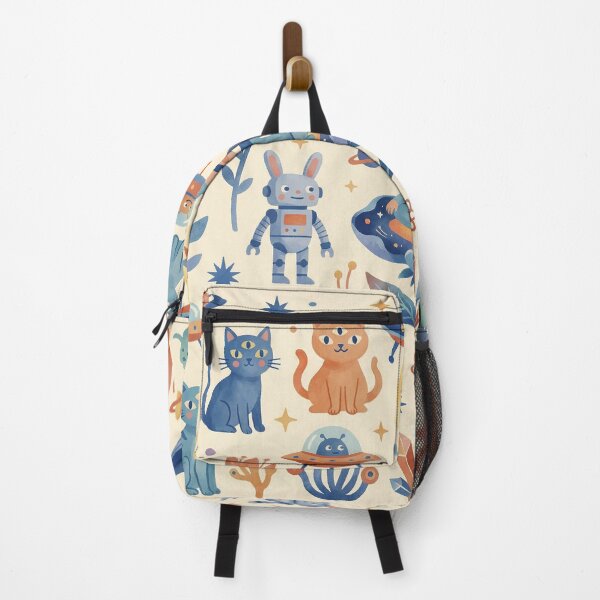 Item preview, Cute Space Friends Three Eyed Cat Watercolor Folk Art designed and sold by zzz888.