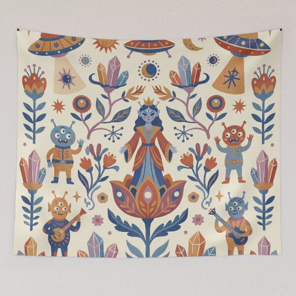 Item preview, Alien Queen Folk Art Musical Garden designed and sold by zzz888.