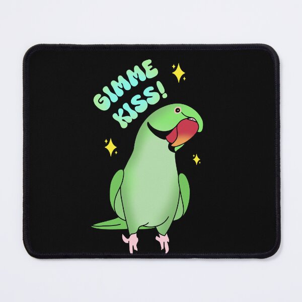 Item preview, gimme kiss - green indian ringneck designed and sold by FandomizedRose.