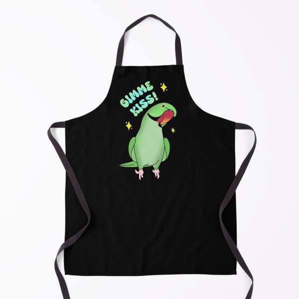 Item preview, gimme kiss - green indian ringneck designed and sold by FandomizedRose.