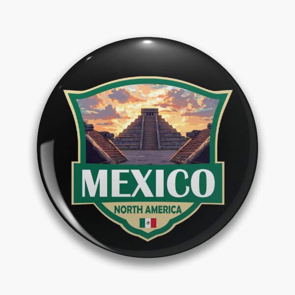Item preview, Mexico Illustration Retro Badge designed and sold by KrisSidDesigns.