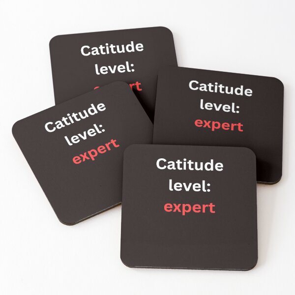 Item preview, Catitude level: expert for pet lovers designed and sold by BoldPrintTeesCo.