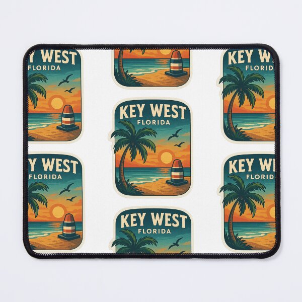 Item preview, Key West Florida Sunset – Vintage Tropical Beach Travel Art designed and sold by BrinaandPops.