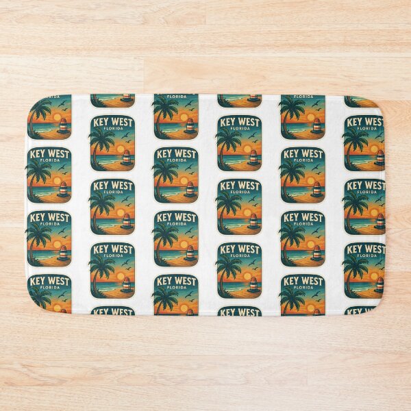 Item preview, Key West Florida Sunset – Vintage Tropical Beach Travel Art designed and sold by BrinaandPops.