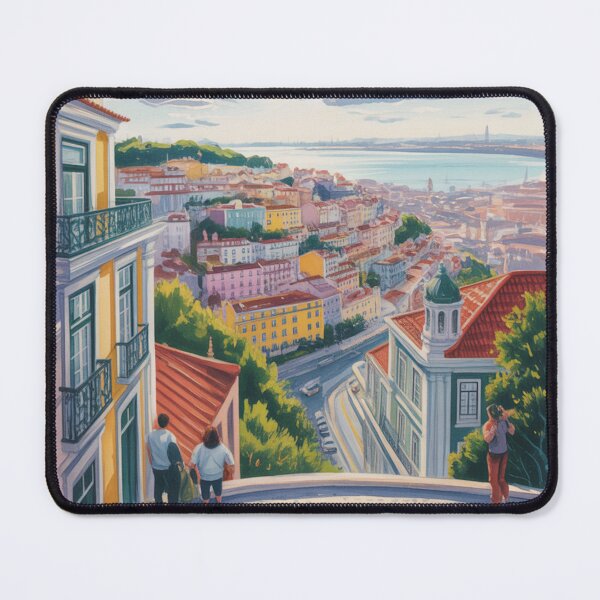 Item preview, Lisbon Portugal Hand Painted Travel Poster | Vintage Watercolor City Art designed and sold by AtlasMuseStudio.