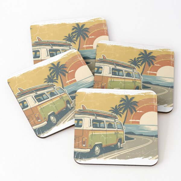 Item preview, Retro Surf Van Vintage 70s California Beach Aesthetic Distressed Graphic designed and sold by StickyGuys.