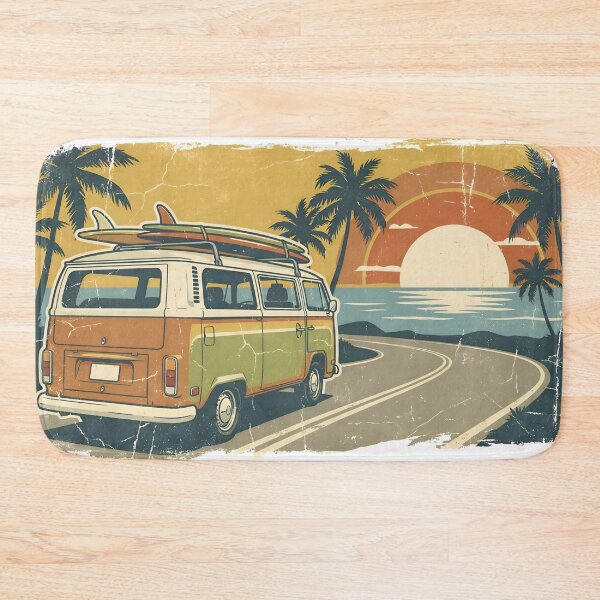 Item preview, Retro Surf Van Vintage 70s California Beach Aesthetic Distressed Graphic designed and sold by StickyGuys.
