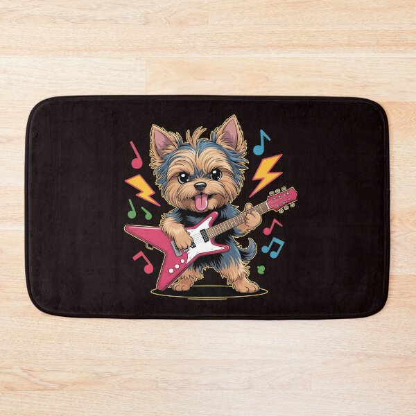 Item preview, Yorkie Rock – Rocking Dog Guitar Design designed and sold by Redgiant87x.