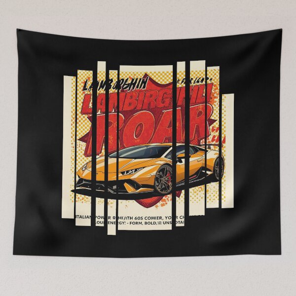 Item preview, Lamborghin Huracá EVO, 60s comic energy Born to Roar 7 designed and sold by Neon G.