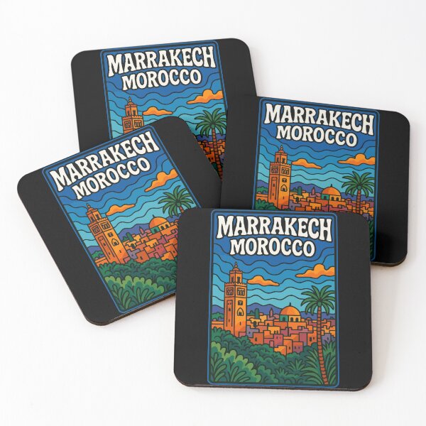 Item preview, Marrakech Morocco Retro Travel designed and sold by TomFrontierArt.