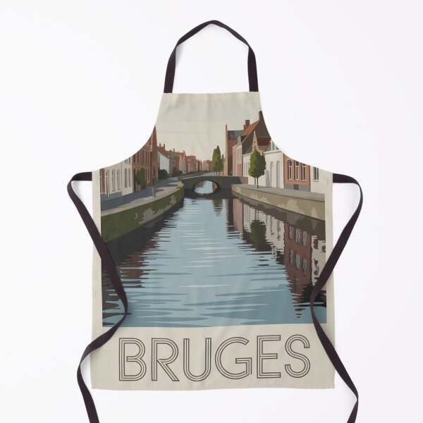 Item preview, Bruges Quiet Canals Minimal Travel Poster designed and sold by Timeless Design.