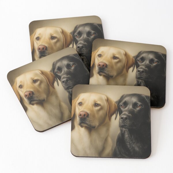 Item preview, Labrador Retrievers: Black and Yellow Portrait designed and sold by PetsArt.