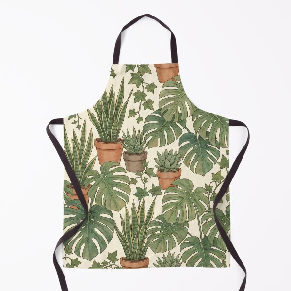 Item preview, Cozy Indoor Jungle Botanical Seamless Pattern Vintage Monstera & Houseplants Print designed and sold by StickyGuys.