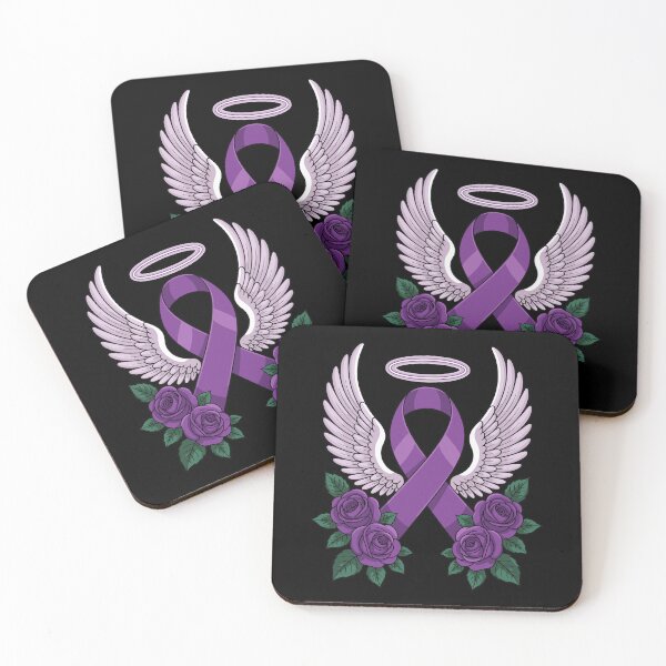 Item preview, Purple Ribbon with Angel Wings designed and sold by jkrphoto.