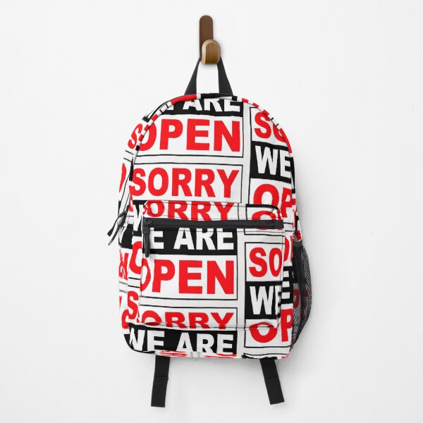 Item preview, Sorry We Are Open; Door Sign Humor; designed and sold by StickerApe.