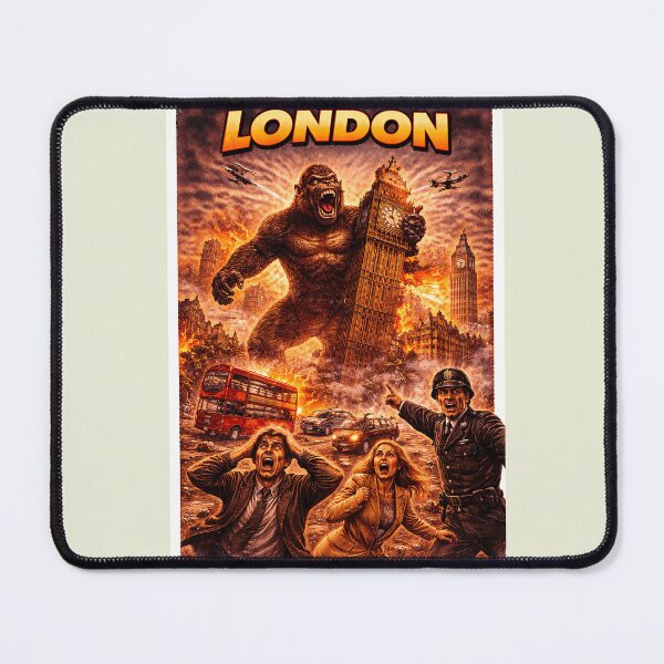 Item preview, Godzilla wrecks London, England designed and sold by PIXEL POP DESIGNS - Beyond the Norm!.