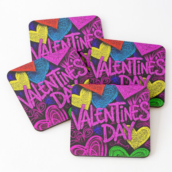 Item preview, Valentines Day Colorful Pop Art Hearts designed and sold by djovan.