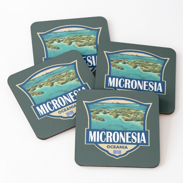 Item preview, Micronesia Illustration Retro Badge designed and sold by KrisSidDesigns.