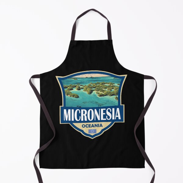 Item preview, Micronesia Illustration Retro Badge designed and sold by KrisSidDesigns.