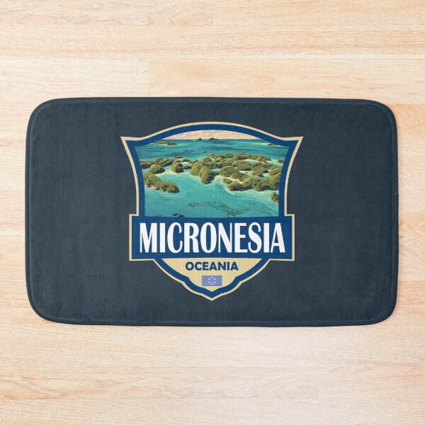 Item preview, Micronesia Illustration Retro Badge designed and sold by KrisSidDesigns.