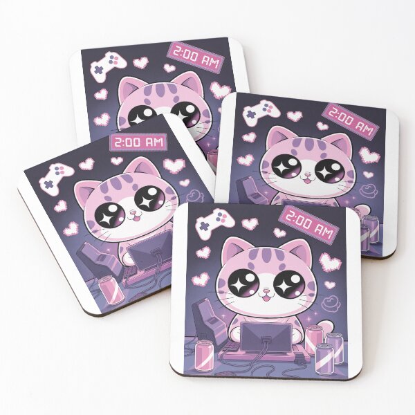 Item preview,  Kawaii Cat Late Night Gamer designed and sold by McVrax.